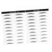 MAGICLULU 2 Pairs Eyebrow Sticker Black Makeup Adhesive Eyebrow Template Makeup Brishes Disposable 6d