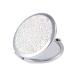 Lurrose Travel Wallet Bling Compact Mirror Round Folding Mirror Double- sided Cosmetic Mirror Portable Pocket Mirror Rhinestone Mirror for Travel and Home Use (Colorful White) Travel Mirror