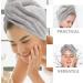 Super Absorbent Coral Fleece Hair Towel & Shower Cap Set | 2pcs Dry Hair Cap for Quick Hair Drying | Perfect Bath Accessory - Buy Online on SooperMarket.com