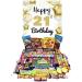 Happy 21st Birthday sweets pick n mix The ultimate retro sweet selection 70s 80s Box sweet Hamper -Present gift for Birthday Adult Children's curly wurly freddo swizzles lollipops rainbow drops - Buy Online on SooperMarket.com