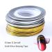JIAHAO 2Pcs Gold/Silver Striping Tape Line Nail Art Decoration Sticker Set with Dispensers - DIY Nail Tip Design - Buy Online on SooperMarket.com