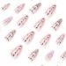 Runrayay 24pcs Press On Nails - Pink Midrings with Snake & Flame French Designs | Oval Nail Art for Women & Girls - Buy Online on SooperMarket.com