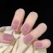 Pink Gel Nail Polish Nail Varnish Pink Jelly glitter Natural French Manicure Light Pink Coral Gel Nail Varnish Long Lasting Nails Soak off UV/LED Lamp Nail Art Salon for Women Girls DIY at Home - Buy Online on SooperMarket.com