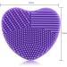 Silicone gloves brush accessories heart shape silicone makeup brush detergent brush for cosmetic washing(Black) - Buy Online on SooperMarket.com