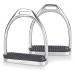 Equinate Stirrups Luna 10cm stainless steel - With anti-slip rubber tread - For adults and children - 2 pieces