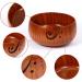 Handmade Wooden Yarn Bowl 6x3 - Knitting and Crochet Supplies - Yarn Storage Holder with Holes - Buy Online on SooperMarket.com