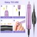 Electric Nail Drill Kit | Professional 20000 RPM E File for Acrylic Nails & Gel | Adjustable Speed Electric Manicure Pedicure Set | Perfect Gift for Beginners & Women - Purple - Buy Online on SooperMarket.com