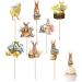 Teksome Easter Cupcake Toppers - Bunny Cake Topper Easter Cake Decorations 8pcs Bunny Easter Egg Cake Food Picks for Happy Easter Spring Theme Party Decorations - Buy Online on SooperMarket.com