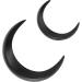 Moon Hair Stick Accessories Carved Fashion Wooden Lightweight Safe Moon Hair Fork for Long Hair (Black) - Buy Online on SooperMarket.com