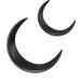 Moon Hair Stick Accessories Carved Fashion Wooden Lightweight Safe Moon Hair Fork for Long Hair (Black)