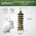 Bunny Chew Toys for Teeth Grinding - Organic Bamboo & Fruitwood Sticks for Rabbits, Guinea Pigs, Hamsters - 2 Count Pack - Includes Alfalfa Cakes - Natural and Safe - Buy Online on SooperMarket.com