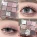 Lovelycat 9 Colors Glitter Eyeshadow Makeup Palette Matte High Pigmented Colorful Creamy Texture Eye Shadow Powder Natural Waterproof Long Lasting Eyeshadow Powder Cosmetics (F) - Buy Online on SooperMarket.com