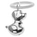 Silver jug children's rattles with bite ring dog l 7cm premium silver plated plated noble silver -plated in top workmanship.Completed to give away with a chic gift packaging