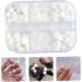 Flower Nail Art Glitters DIY 3D White Floral Nail Stud Sequins for Salon Gift Flower Nail Glitters - Buy Online on SooperMarket.com