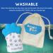 Delight Paw Baby Teething Mitten | Self-Soothing Pain Relief for Babies Over 3 Months | BPA-Free | Mom Designed | Includes Hygienic Travel Bag | 2 Pack Bubbly Blue - Buy Online on SooperMarket.com