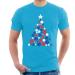 All+Every Pepsi Christmas Tree Dots Men's T-Shirt XL Sapphire