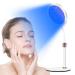 Red Light Lamp for Face 100LEDs Red and Blue Light Device 415nm Blue & 660nm Red & 850nm Infrared Light Adjustable Height Angle & Brightness for Home/Office Use Red&Blue