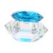 Gogogmee Clear Nail Polish 1pc Nail Art Crystal Cup Nail Glassware Tools Octagon Cup for Nail Art Pen Holder Care 7.5x6cm Blue
