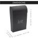 AuldHome Enamelware Lint Holder Bin - Black | Modern Farmhouse Laundry Room Decor for International Shipping - Buy Online on SooperMarket.com