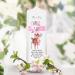 Wall sticker loft baptism candle cute fawn with butterflies - candle for baptism birth or communion - white 25 x 7 cm with name date possibly baptism / / girl with baptism.