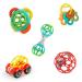 Bright Starts Soother & Shakers gift set 5 toys and 2 biting rings with different textures calm Wunde gums unisex newborn+