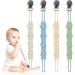 Baok Baby Schnullerhalter - 4 Anti-Tie-Off Steel Pacifier Chains | Silicone Pacifier Holders for Babies & Parents - Buy Online on SooperMarket.com