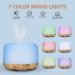500ml Oil Diffuser with 15x10mL Essential Oils | Aromatherapy Diffuser for Large Room | 2 Mist Modes, 4 Timers, 7 Ambient Lights | Waterless Auto Off | Home & Office Aroma Diffuser (Log Color) - Buy Online on SooperMarket.com