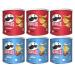 Snack Variety Bundle Containing Pringles Original Crisps Tub 40g x3 & Pringles Salt & Vinegar Tub 40g x3 (6 Pack)