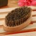 Premium Mini Beard Brush for Men - Wild Boar Oval Design | Facial Hair Cleaning & Grooming Tool (9x5x3 cm) - Buy Online on SooperMarket.com