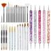 Evvmnaks 1 Set of Nail Brush Tools Set Carving Glitter Pen Manicure DIY Nail Art Tool