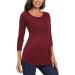 Love2Mi Women's Maternity Nursing Shirt- Layered Wrap Top in L-Wine Red M - Buy Online on SooperMarket.com