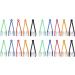 20-Partly Reading Flashing Brake Glasses Cleaning Tool Set - 4 Red Blue Black Green & Orange Brushes for Optimal Lens Care - Buy Online on SooperMarket.com