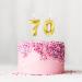 70th Birthday 3D Diamond Shape Number 70 Candles - Gold Happy Birthday Cake Topper for Wedding Decoration & Theme Parties - Buy Online on SooperMarket.com