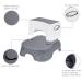 Potty Training Seat with Step Stool Ladder for Kids | Safe Toilet Seat for Boys & Girls | 2-in-1 Design with Splash Guard | Includes 2 Cushions, Cleaning Brush, and Hook | Gray - Buy Online on SooperMarket.com