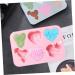 Alipis 2pcs Heart Chocolate Mold DIY Candle Mould Heart Shaped Dessert Mold Tray Mousse Pink - Buy Online on SooperMarket.com
