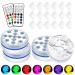Yotun underwater LED light 4 pieces 16 RGB color change Pool lighting underwater Light with RF remote control suction cups IP68 Waterproof Led Pool Lights Decorative Lights For Pool Pond (4PCs)