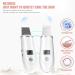 Skin Scrubber 4 in 1 600mAh LED Facial Spatula for Pore Cleaner with Curved Blade Removing Blackhead USB Rechargeable Skin Care Portable Pore Extractor (White) Face Scraper Tool - Buy Online on SooperMarket.com