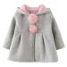 TMEOG Newborn Toddler Baby Girls Cute Rabbit Ears Cloak Hooded Autumn Winter Warm Coats Jackets Outerwear Outwear Winter Clothes 9-12 Months Grey