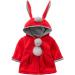 TMEOG Baby Girls Rabbit Ears Cloak Hooded Winter Coat 9-12 Months Red - Buy Online on SooperMarket.com