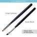 Oblique French Tip Nail Art Brush Set | Manicure Clean-Up & Design Pen | UV Gel & Acrylic Painting | Fine Hair | Black Handle - NB113 - Buy Online on SooperMarket.com