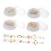 minkissy 4 Boxes 3D Nail Accessories Gems for Nails Nail Art Stickers Flower Nail Charms Charm Abs Rhinestone Zinc Alloy Acrylic