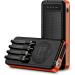Alpha Digital Outdoor Solar Portable Power Bank with Wireless Charging 10000mAh - Orange