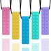 Chewy Necklaces for Sensory Kids Building Block Chew Necklace Bundle for Boys and Girls with Teething ADHD Autism Biting Needs Silicone Oral Motor Aids Chewy Teether Fidget Toys for Adults 5 Pack