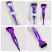 NOLITOY Makeup Foundation & Concealer Brush Set | Flat Top & Eye Shadow Brushes with Spoon for Liquid Blending - Purple - Buy Online on SooperMarket.com