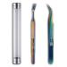 2-in-1 Tick Removal Tool Set, Tick Remover for Humans, for Dogs, for Cats, Curved Angled Tweezer, V-Shaped Tick Removal Tool, Medical Tweezers, Camping Tick Removal Kit, Tick Tweezers (1 Set)