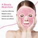 CONBELLA Pink Cooling Face Mask for Dark Circles, Puffiness, Migraines, Headache, Stress, Redness, Acne - Hot/Cold Therapy for Women and Men - Buy Online on SooperMarket.com