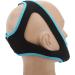 Adjustable Anti-Snoring Chin Strap - Black with Sky Blue Trim - Stop Snoring & Improve Sleep Quality - Buy Online on SooperMarket.com