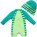 Bonverano Baby Boys Swimsuit 12-18 Months - Green Dinosaur Long-Sleeve One Piece Swimwear | UPF 50+ Sun Protection - Buy Online on SooperMarket.com