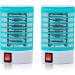 Bug Zapper Indoor, Plug-in Mosquito Killer Trap, Electric Little Gnats Fly Trap for House, Mini Insect Killer Light Eliminates Flying Pests for Home (2 Pack) A-blue