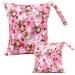 Egurs diaper bag for on the go Wetbag 1 piece large + 1 piece medium MONKEY-pink